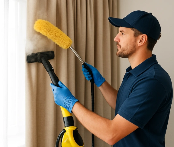 Trusted blind cleaning technician Matty Curtain Cleaning godwin-beach QLD