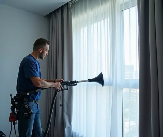 Professional curtain steam cleaning process equipment Matty Curtain Cleaning godwin-beach